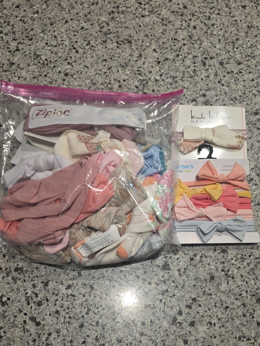 & Assorted Kids Headbands and Bows - Pink, Peach, Yellow, Blue